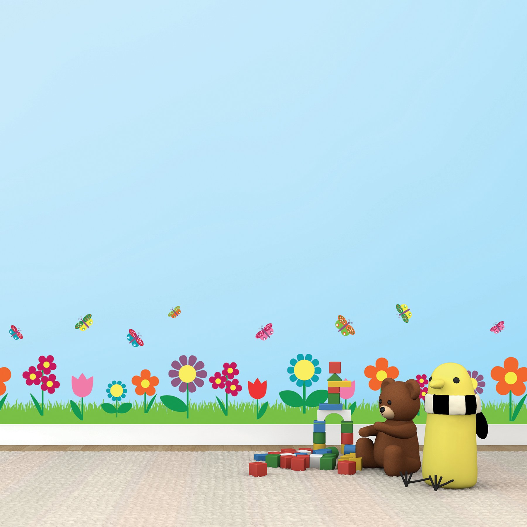 Amazon | wall decoration border Flowers junior | ウォールデコ